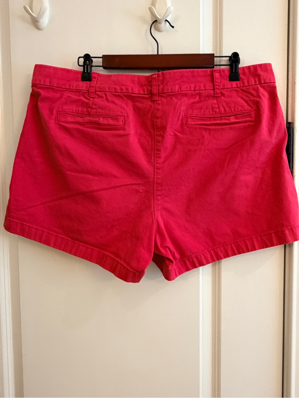 J.Crew Chino Shorts Bright Pink Size 16 Mid Rise Cotton Summer - Picture 3 of 7